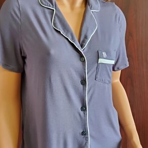 Victoria's Secret Grey Button Down Sleep Shirt